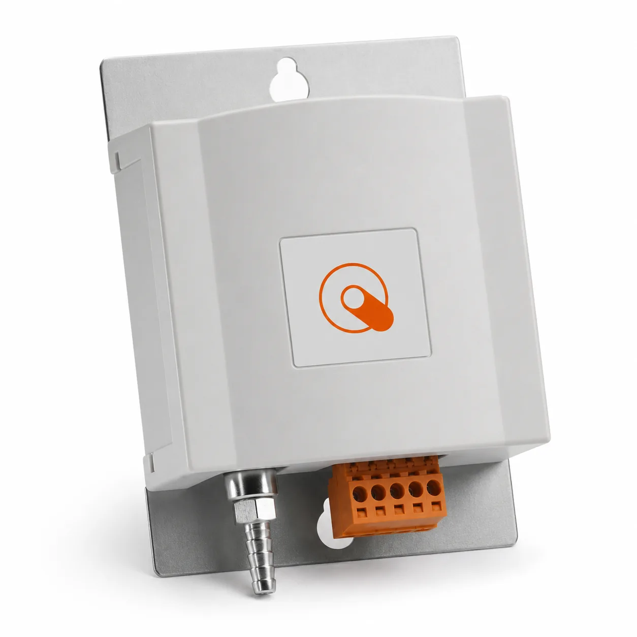 Atmospheric pressure sensor with wall-mount bracket and terminal block