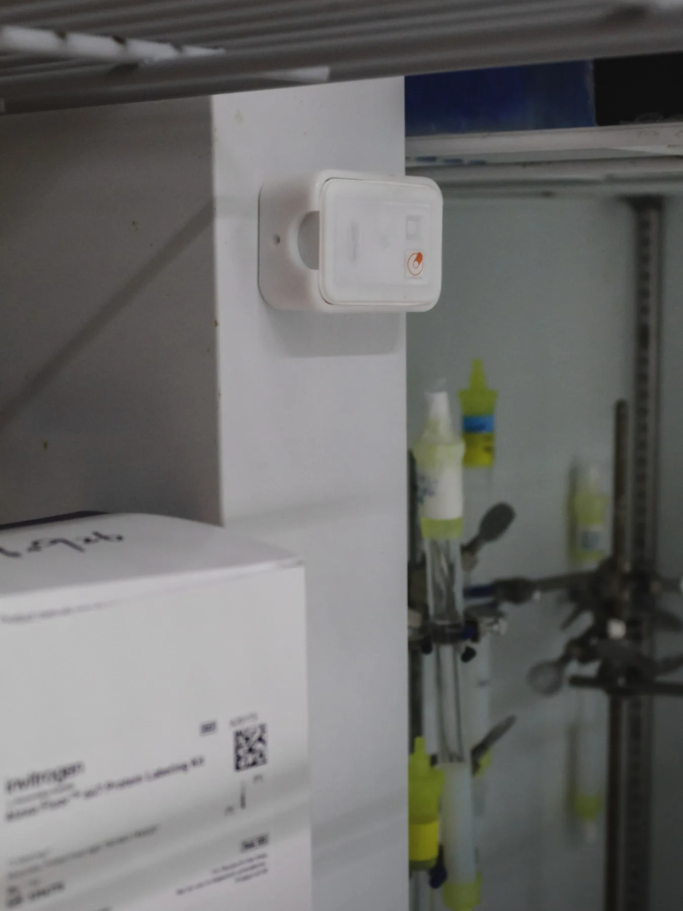 Installed Nano sensor in a monitored refrigerator