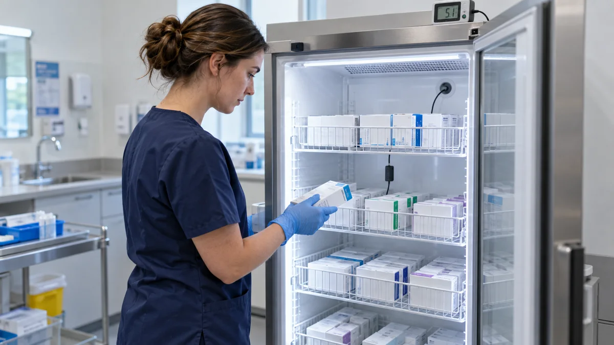Illustrative vaccine storage check