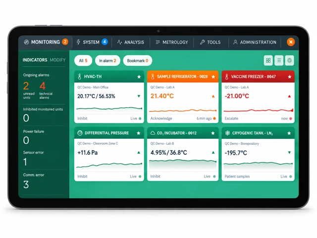 MySirius monitoring dashboard displayed on a tablet